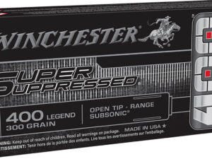 Winchester Ammo SUP400 Super Suppressed  400Legend 300gr Open Tip 20 Per Box/10 Case