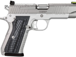 Kimber Mfg.,inc 3100013 KDS9C  9mm 10+1 4.09" KimPro Silver  Front and Rear Serrations Stainless Steel Slide Gray and Black G10 Crosshatch Grip