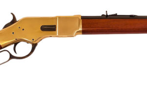 Cimarron CA221 1866 Yellowboy Short 38 Special 10+1 20" Blued Octagon Barrel, Brass Receiver, Fixed Walnut Stock