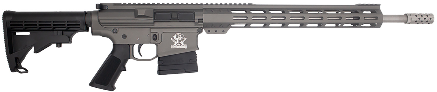Great Lakes Firearms GL10308SSTNG GLFA 308 Win 10+1 18" Cerakote Threaded Barrel, Tungsten Cerakote Picatinny Rail Aluminum Receiver, 6 Position Mil-Spec Synthetic Stock, Mil-spec Polymer Grip
