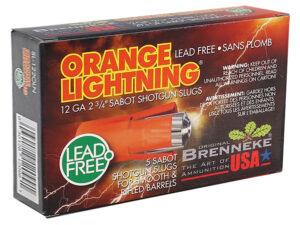 Brenneke SL122OLN Orange Lightning  12Gauge 2.75" 2/3oz Slug Shot 5 Per Box/50 Case
