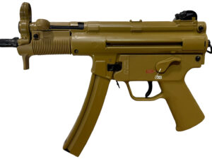 HK 81001077 SP5K-PDW RAL8000 9mmx19 10+1 4.53" Black Navy-Style Threaded Barrel, Flat Dark Earth Earth Cerakote Steel Receiver & Frame, FDE Polymer Grip, 2 Magazines