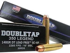 DoubleTap Ammunition 350L140X   350Legend 140gr DT Lead Free 20 Per Box/50 Case