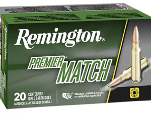 Remington Ammunition 21485 Premier Match 308Win 168gr Sierra MatchKing BTHP 20 Per Box/10 Case