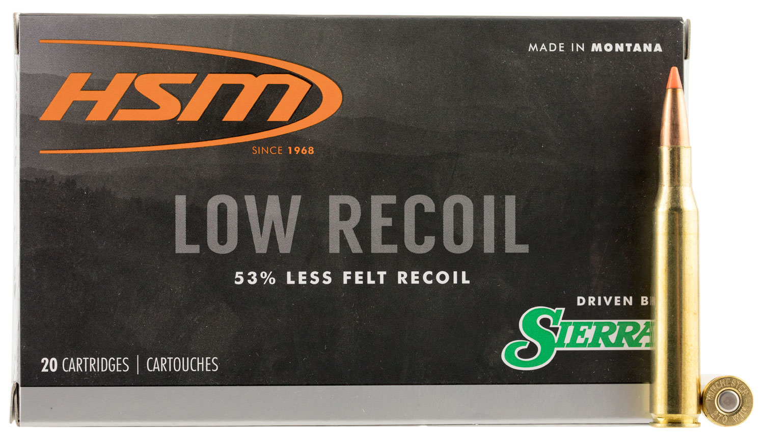 HSM 27014N Low Recoil 270 Win 130 gr Orange Polymer Tip 20 Per Box/ 20 Case
