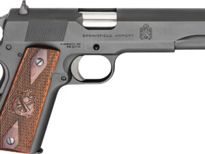 Springfield Armory PB9108LCA 1911 Mil-Spec *CA Compliant 45 ACP 5" 7+1 Black Parkerized Frame Black Parkerized Carbon Steel with Rear Serrations Slide Crossed Cannon Cocobolo Grip