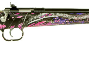 Crickett KSA2160 Youth  22 LR 1rd 16.12" Barrel & Receiver, Fixed Front/Adjustable Rear Peep Sight, Hydro Dipped Muddy Girl Synthetic Stock w/11.5" LOP, Rebounding Firing Pin Safety