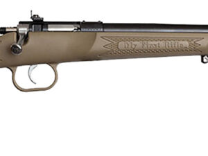 Crickett KSA2235 Youth  22 LR 1rd 16.12" Blued Barrel & Receiver, Fixed Front/Adjustable Rear Peep Sights, Desert Tan Synthetic Stock w/11.5" LOP, Rebounding Firing Pin Safety