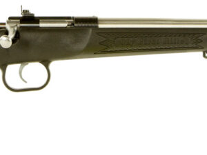 Crickett KSA2245 Youth  22 LR 1rd  16.12" Stainless Steel Barrel, Fixed Front/Adjustable Rear Peep Sights, Black Synthetic Stock w/11.5" LOP, Rebounding Firing Pin Safety