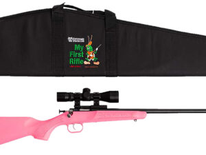 Crickett KSA2220BSC Youth Package Youth 22 LR 1rd 16.12" Blued Single Shot Barrel, Blued Stainless Steel Receiver, Pink Fixed Synthetic Stock, Right Hand