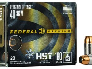 FEDERAL 40 S&W 180GR HST JHP 20 RD/BX 10 BX/CS