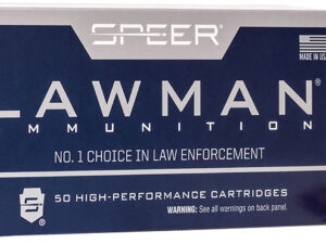 Speer 53826 Lawman Training Clean-Fire 9mmLuger 147gr Total Metal Jacket Flat Nose 50 Per Box/20 Case