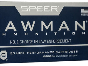 Speer 53880 Lawman Training Clean-Fire 40S&W 180gr Total Metal Jacket Round Nose 50 Per Box/20 Case