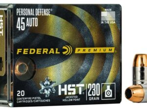 FEDERAL 45 AUTO 230GR HST 20 RD/BX 10 BX/CS