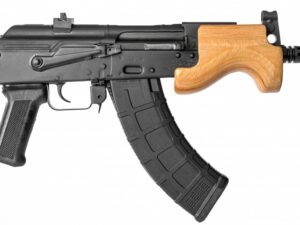 Century Arms Romanian Micro Draco Stamped AK-47 Pistol - Black | 7.62x39 | 6" Barrel | Wood Handguard