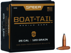 Speer 1410 Boat-Tail  25Cal 120gr Jacketed Soft Point Boat Tail 100 Per Box/5 Case