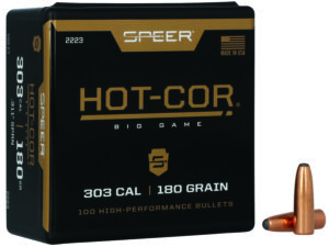 Speer 2223 Hot-Cor  303Cal 180gr Soft Point Round Nose 100 Per Box/5 Case