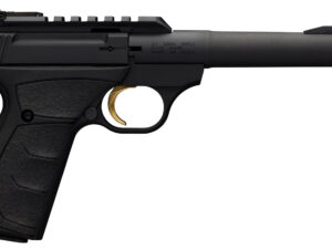 Browning 051534490 Buck Mark Plus Camper SR 22 LR 10+1 6" Steel Threaded Barrel, Matte Black Optic Ready/Serrated Steel Slide & Aluminum Frame, Black Ultragrip FX Grips