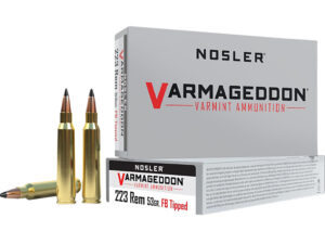 Nosler 65139 Varmageddon  223Rem 53gr Flat Base Tipped 20 Per Box/20 Case