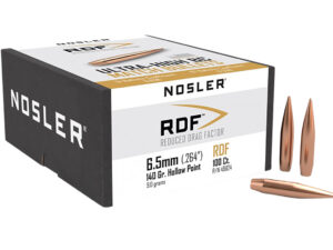 Nosler 49824 RDF Match 6.5mm 140gr Hollow Point Boat Tail 100/Box