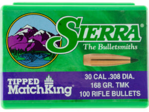 Sierra 7768 Tipped MatchKing  30Cal 168gr Tipped MatchKing 100/Box