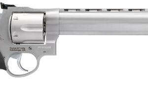 Taurus 2440089 44  Large Frame 44 Rem Mag 6rd 8.37" Matte Stainless Ported Barrel, Matte Stainless Cylinder & Frame, Black Finger Groove Rubber Grip, Transfer Bar Safety Exposed Hammer
