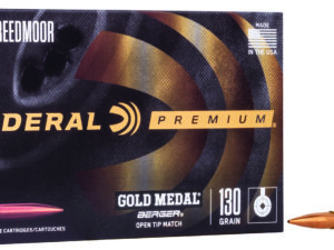 Federal GM65CRDBH130 Premium Gold Medal 6.5Creedmoor 130gr Berger Hybrid Open Tip Match 20 Per Box/10 Case