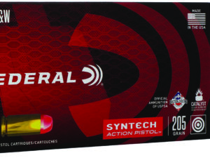 Federal AE40SJAP1 American Eagle Syntech Action Pistol  40S&W 205gr Total Syntech Jacket Flat Nose 50 Per Box/10 Case