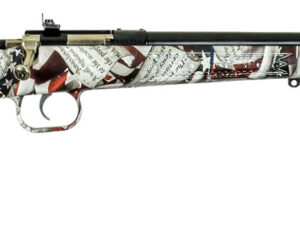 Crickett KSA2168 Youth  22 LR 1rd 16.12" Blued Barrel & Receiver, Fixed Front/Adjustable Rear Peep Sight, American Flag/Amendment Synthetic Stock w/11.5" LOP, Rebounding Firing Pin Safety