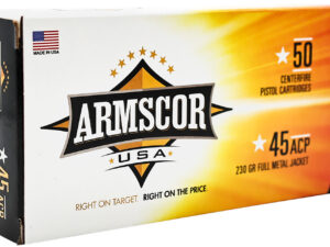 Armscor FAC4512N USA  45ACP 230gr Full Metal Jacket 50 Per Box/20 Case