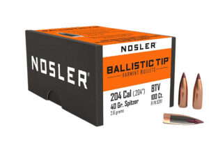 Nosler 52111 Ballistic Tip  204Ruger 40gr Spitzer 100/Box