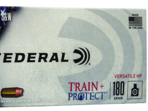 Federal TP40VHP1 Train + Protect  40S&W 180gr Versatile Hollow Point 50 Per Box/10 Case