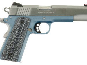 Colt Mfg O1072CCSBT 1911 Competition 9mm Luger Caliber with 5" National Match Barrel, 9+1 Capacity, Blue Titanium Finish Frame, Serrated Stainless Steel Slide, Gray G10 Grip & 70 Series Firing System