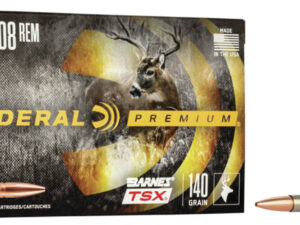 Federal P708C Premium  7mm-08Rem 140gr Barnes TSX 20 Per Box/10 Case