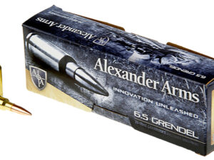 Alexander Arms AG123LSBOX Lapua Scenar  6.5Grendel 123gr Boat Tail Open Tip Match 20 Per Box/10 Case
