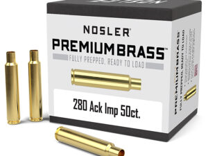 Nosler 10175 Premium Brass Unprimed Cases 280AckleyImproved Rifle Brass 50/Box