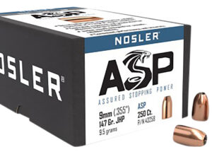 Nosler 43258 Assured Stopping Power  9mm 147gr Jacketed Hollow Point 250/Box