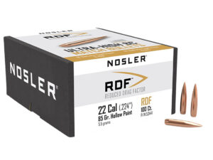Nosler 53441 RDF Match 22Cal 85gr Hollow Point Boat Tail 100/Box