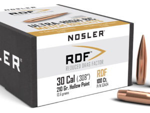 Nosler 53434 RDF Match 30Cal 210gr Hollow Point Boat Tail 100/Box