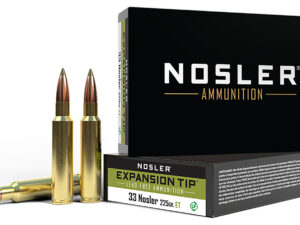 Nosler 40042 E-Tip  33Nosler 225gr E Tip Lead Free 20 Per Box/10 Case