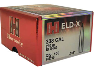 Hornady 33210 ELD-X  338 Cal .338 230 gr Extremely Low Drag eXpanding 100 Per Box/ 15 Case