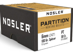 Nosler 35642 Partition  6mm 100gr Spitzer 50/Box