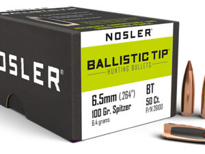 Nosler 26100 Ballistic Tip  6.5Creedmoor 100gr Spitzer 50/Box