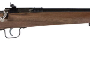 Crickett KSA2338 Youth  22 WMR 1rd 16.12" Barrel & Receiver, Fixed Front/Adjustable Rear Peep Sights, Walnut Stock w/11.5" LOP, Rebounding Firing Pin Safety