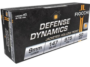 Fiocchi 9APDHP Defense Dynamics  9mmLuger 147gr Jacketed Hollow Point 50 Per Box/20 Case