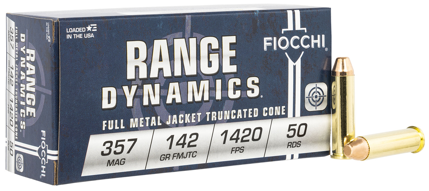 Fiocchi 357F Range Dynamics 357Mag 142gr Full Metal Jacket Truncated Cone 50 Per Box/20 Case