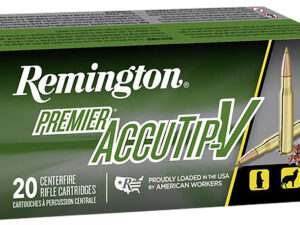 Remington Ammunition 29174 Premier Accutip-V 222Rem 50gr AccuTip V Boat Tail 20 Per Box/10 Case