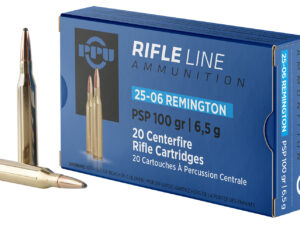 PPU PP2506P Standard Rifle  25-06Rem 100gr Pointed Soft Point 20 Per Box/10 Case