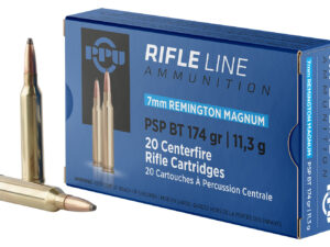 PPU PP7RM2 Standard Rifle  7mmRemMag 174gr Pointed Soft Point Boat Tail 20 Per Box/10 Case