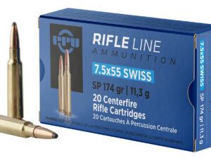 PPU PP7SS Metric Rifle  7.5x55mmSwiss 174gr Soft Point 20 Per Box/10 Case